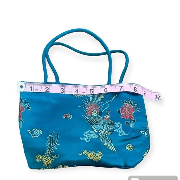 Kimera Turquoise Blue Colorful Designs Small Purse - Picture 6 of 8